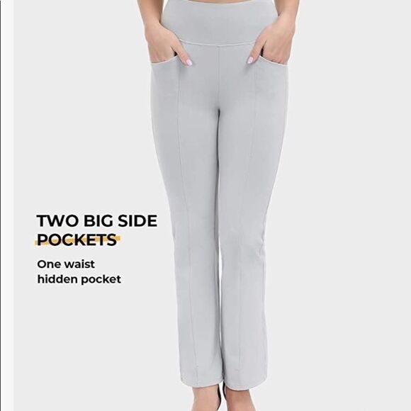 🌟along FIT Bootcut Flare Yoga Pants with Pockets - Picture 5 of 7